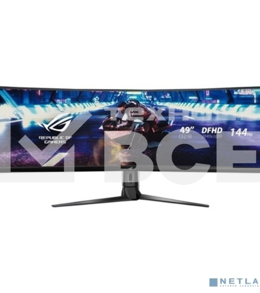 Монитор 49' ASUS ROG Strix XG49VQ VA 3840x1080, 144 Гц, 4 мс, 32:9, 450 кд/м2, 2xHDMI, 1хDP, изогнутый, черный