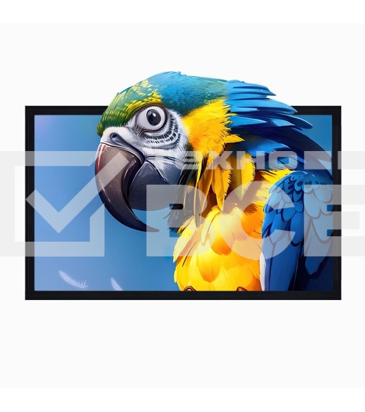 Экран для проектора S'OK SCFRV-298x168G 135' 16:9 на бархатной раме, High Contrast Gray, черная рама