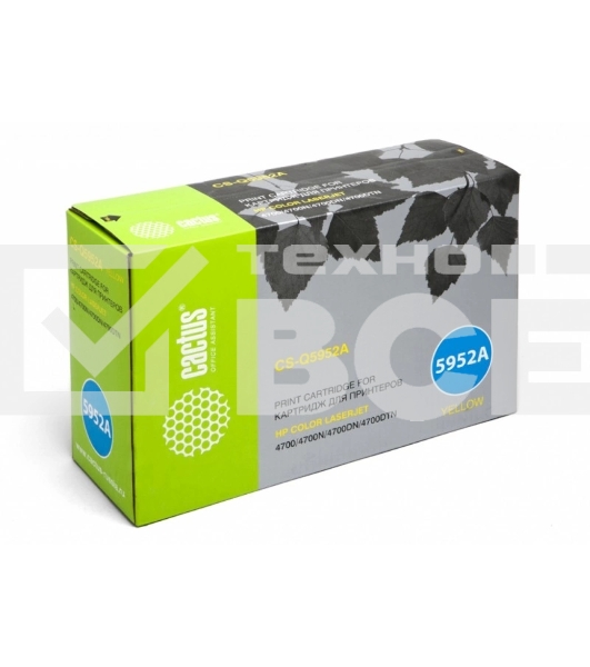 Картридж лазерный Cactus CS-Q5952A желтый (10 000 стр.) для HP Color LaserJet 4700