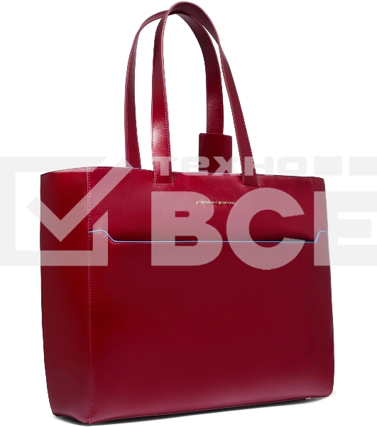 Деловая сумка женская с отделением для ноутбука Piquadro Blue Square BD6680B2/R натур.кожа красный