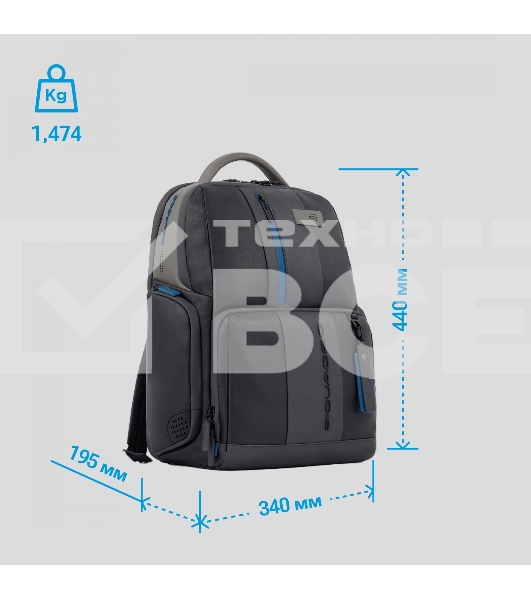 Рюкзак Piquadro Urban CA4550UB00BM/NGR черный/серый кожа