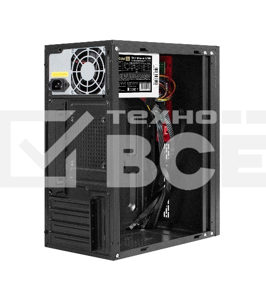 Компьютерный корпус Minitower ExeGate EX299408RUS BAA-403-AA500 (mATX, БП AA500 с вент. 8см, 2*USB, HD Audio, черный)