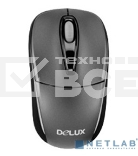 Мышь DELUX DLM-123GB (2.4G тёмно серая),лазерная, беспроводная