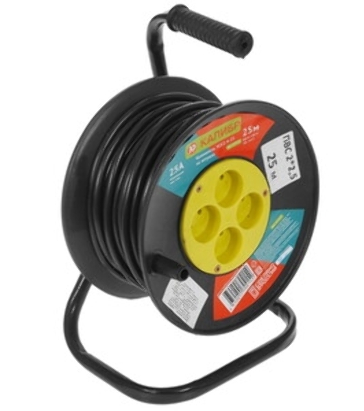 Удлинитель на катушке КАЛИБР УСК2-4-25 (2х2,5)