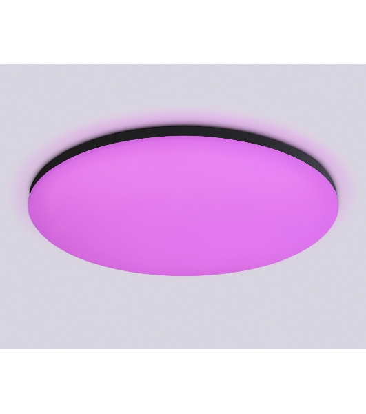 Умный светодиодный светильник FZ2005 BK черный IP54 25W 3000K-6500K+RGB Wi-Fi Алиса/Tuya/Smart Home/Alexa D370*55 (ПДУ ИК)