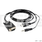 Кабель HDMI->VGA Cablexpert A-HDMI-VGA-03-6, 19M/15M + 3.5Jack, медь, позол.разъемы, 1.8м, черный, пакет, фото2