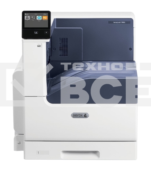Принтер лазерный Xerox VersaLink C7000N (VLC7000N#), A3, цветной, печ. 19 стр/мин (A3) 35 стр/мин (A4), 1200 x 2400 dpi, RJ-45, NFC, Air Print