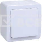 Выключатель Iek EVMP10-K01-10-54-EC ВС20-1-0-ГПБ выкл 1кл о/у  IP54 (цвет клавиш: белый) ГЕРМЕС PLUS, фото 1