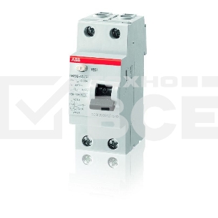 Выключатель автоматический дифференциального тока ABB 2CSF202004R1250 2мод. FH202 AC-25/0,03