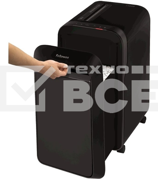 Шредер Fellowes PowerShred LX220 черный (секр.P-4)/перекрестный/20лист./30лтр./скрепки/скобы/пл.карты
