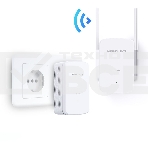 Комплект гигабитных Wi-Fi адаптеров Mercusys Powerline AV1000 Powerline kit with 300Mbps Wi-Fi, plug and play, up to 300 meters over an existing electrical circuit, the kit includes a MP510 and a MP500., фото3