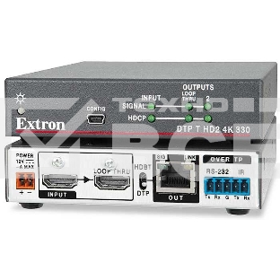 Передатчик DTP на длинные дистанции для HDMI с локальным выходом Extron DTP T HD2 4K 330