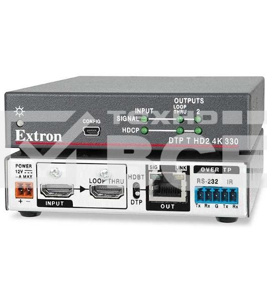 Передатчик DTP на длинные дистанции для HDMI с локальным выходом Extron DTP T HD2 4K 330