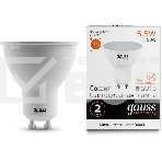 Лампа светодиодная Gauss Elementary MR16 5.5Вт цок.:GU10 спот 220B 3000K св.свеч.бел.теп. (упак.:10шт) (13616), фото2