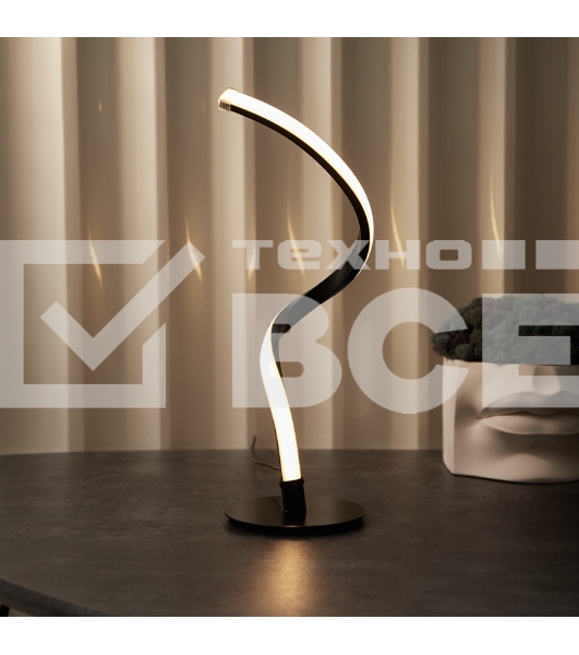 Светильник декоративный Rexant Spiral Duo, LED, 2Вт, 3000К, 5В, черный