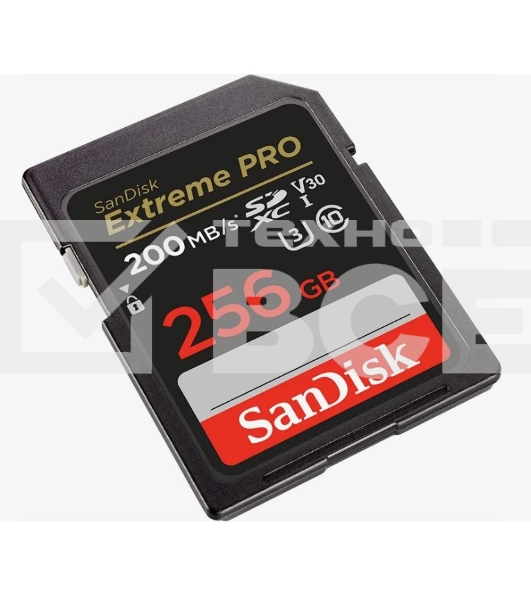 Флеш карта SD 256GB SanDisk SDXC Class 10 V30 UHS-I U3 Extreme Pro 200MB/s