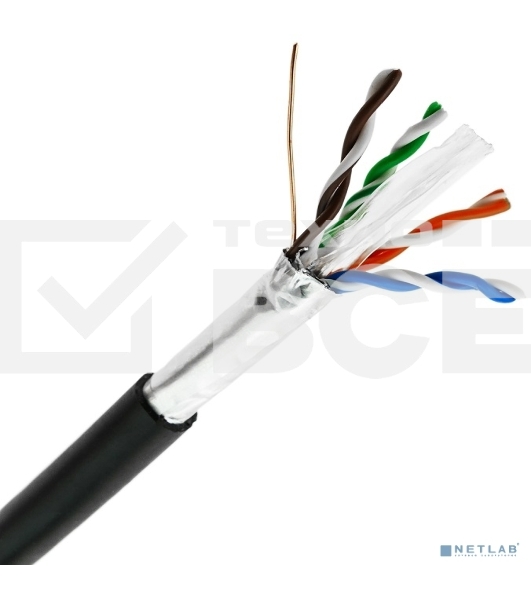 Кабель 5bites FS6570-305APE FTP / SOLID / 6CAT / CCAG / PE / BLACK / OUTDOOR / DRUM / 305M