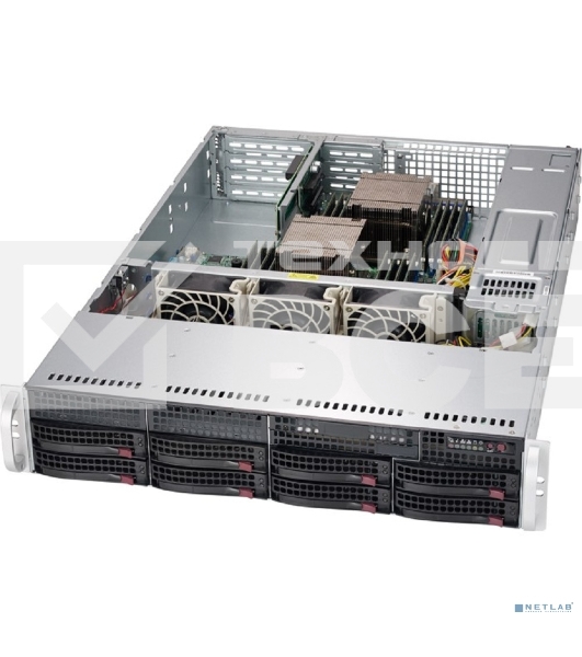 Корпус SuperMicro CSE-825TQC-R802LPB 2U SC825TQC  8 x 3.5