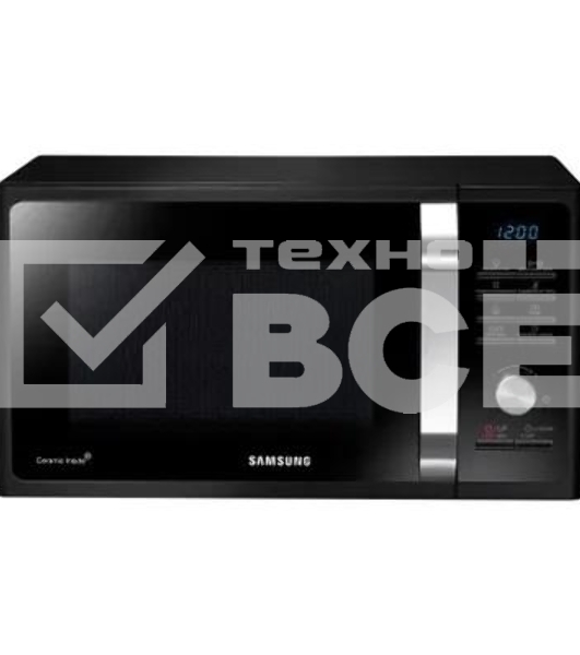 Микроволновая печь Samsung MG23K3515AK черный 23л 800Вт  поворотный механизм, кнопки