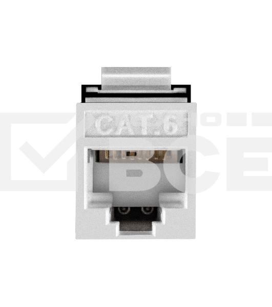 Модуль-вставка Keystone Jack RJ-45 ExeGate KJ-8P8C-U-C6-180-TL (Кат.6, неэкранированная, 180 градусов, IDC Toolless (без инструмента))