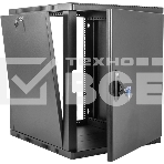 Шкаф ЦМО телекоммуникационный настенный сварной 12U (600  350) съёмные стенки, дверь металл, чёрный, фото5