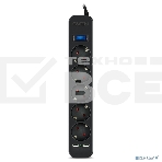 Фильтр SVEN SF-05LU 1,8 м (5 евро розеток,2*USB(2,4А)) черный, цветная коробка Surge protector SVEN SF-05LU 1,8 м (5 евро розеток,2*USB(2,4А)) черный, цветная коробка, фото3