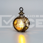 Фонарь декоративный Neon-night (фигура) со свечкой 9х5х13см, цвет корпуса бронзовый, цвет свечения теплый белый, питание 3xLR1130 (в комплекте), фото 1