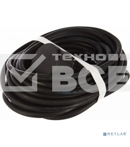 Удлинитель-шнур Зубр 'КГ 325-Ш', 10 м, 4000 Вт, 1 гнездо, IP44, КГ 3х2,5 мм2, 55017-10