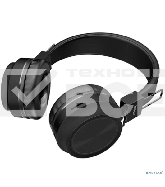 Беспроводные/проводные наушники Hoco W25 черный, полноразмерные, Bluetooth + проводной, до 12 ч.