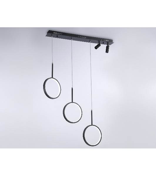 Светильник Ambrella light FL5278/3+2 BK черный 59W 3000K/4200K/6400K+4200K 800*20*1200 (ПДУ ИК)