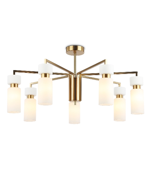Люстра Ambrella light LH56126/7 BS/FR латунь/белый матовый E14*7 max 40W D705*350