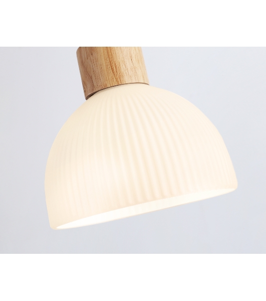 Светильник Ambrella light TR83133 LW/FR светлое дерево/белый матовый E27 max 40W D180*1040