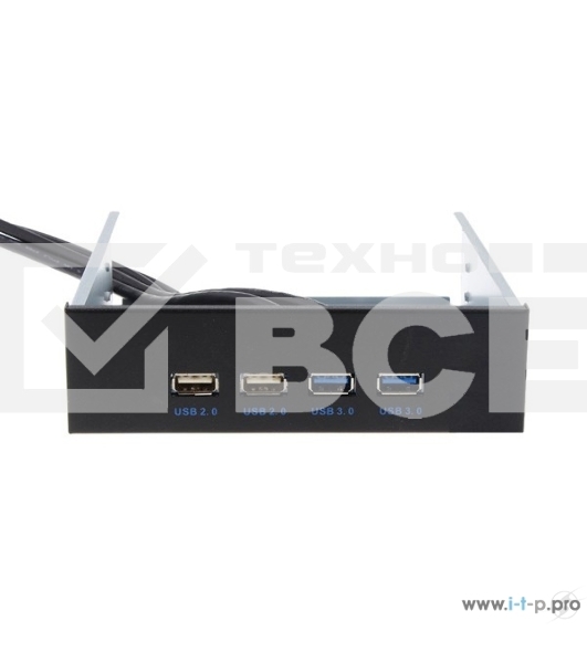Планка USB на переднюю панель ExeGate U5H-614, 5.25