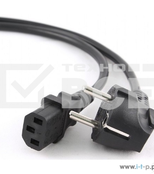 Кабель питания Cablexpert PC-186-1-10M, 10м, Schuko- C13, 3x1кв.мм, черный, с заземлением, пакет