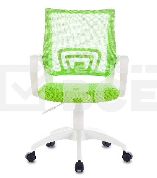 Кресло компьютерное Бюрократ CH-W695NLT TW-03A TW-18 салатовый, крестовина пластик, пластик белый