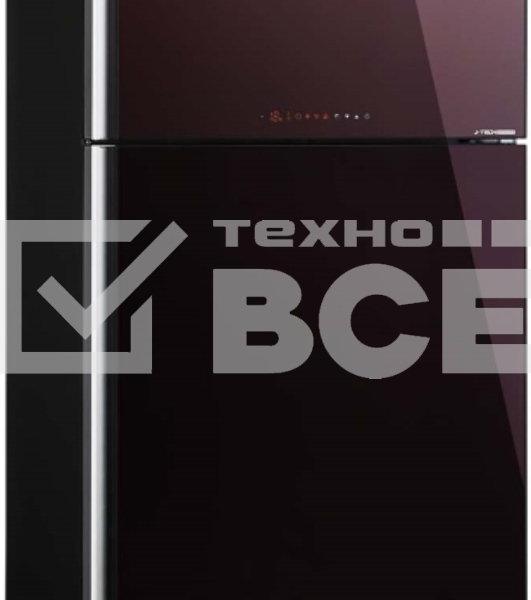 Холодильник Sharp SJXG60PGRD бордовый двухкамерный 422/178 л морозилка сверху, No Frost