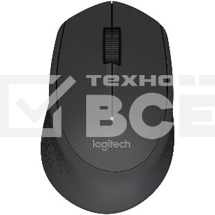 Мышь беспроводная Logitech M280 черный, 1000 dpi, радиоканал, USB, кнопки - 3