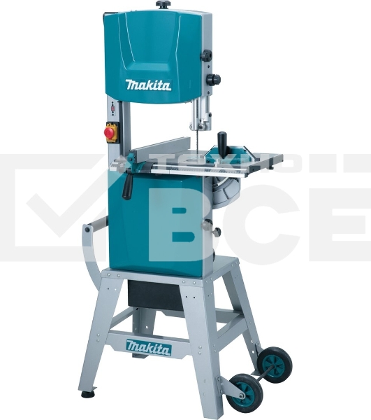 Пила Makita LB1200F ленточная [LB1200F] {900Вт,400\800м\мин,рез-165х305мм,81.2кг,кор,стол на ножках,подсв,угл направляющая+5полотен}