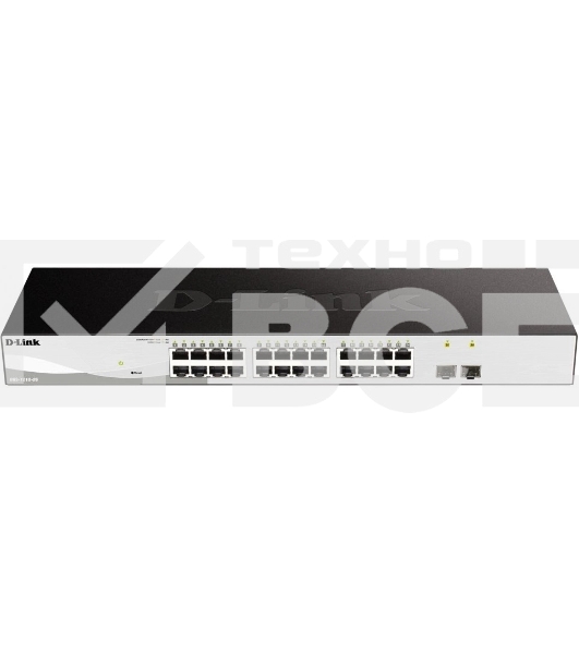 Управляемый L2 коммутатор D-Link DGS-1210-26/FL2A с 24 портами 10/100/1000Base-T и 2 портами 1000Base-X SFP