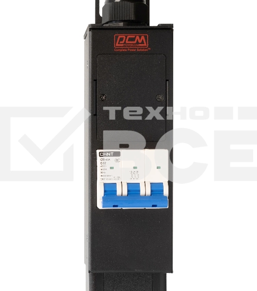 Блок распределения питания Powercom PDU-32AV24-18C3-6C9-3P верт.размещ. 18xC13 6xC19 3x32A IEC 60309 2м