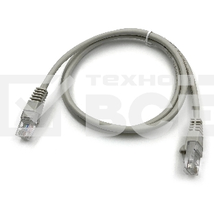 Патч-корд KingPrice KP-PC-c5e-1m-g UTP 4 пары cat.5E CCA molded 1м серый RJ-45 (m)-RJ-45 (m)