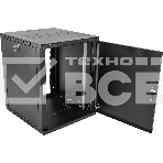 Шкаф ЦМО телекоммуникационный настенный сварной 12U (600  350) съёмные стенки, дверь металл, чёрный, фото3