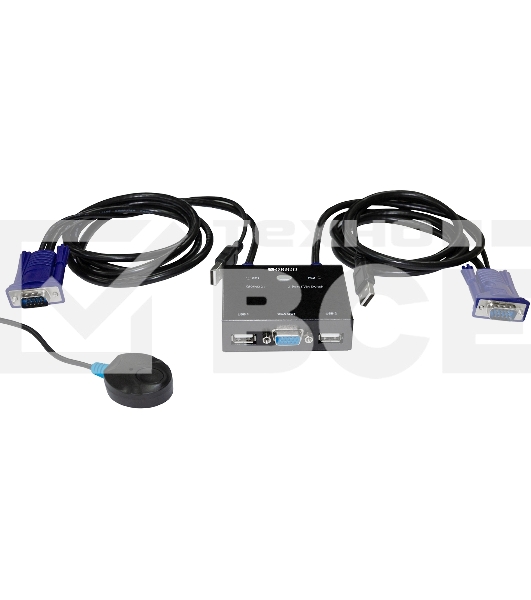Переключатель KVM 2-портовый  ORIGO OKVM221/A1A с портами VGA и USB