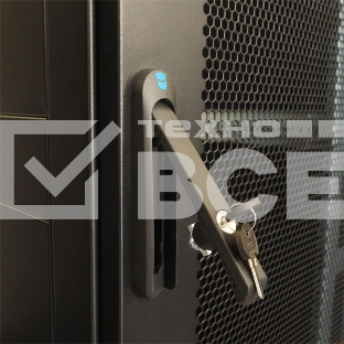 Шкаф серверный напольный ЦМО 48U (800  1000) дверь перфорированная, задние двойные перфорированные, чёрный