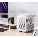 Корпус без блока питания Case JONSBO C6-ITX, Micro-Tower, no fan, 1xUSB-A 3.0 + 1xUSB-C 3.1, mDTX, mITX White, фото3