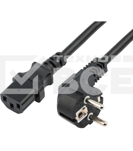 Шнур сетевой Rexant СЕЕ 7/7 (Schuko) – IEC 320 C13 3x0,75мм², длина 0,6м