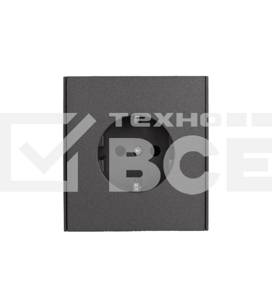 Розетка Kranz STRONG 1-ая с/з с/у, со шторками 16А графит