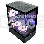 Компьютерный корпус Ginzzu CL475 mATX FAN 3*12LC4 передняя панель Стекло, фото3