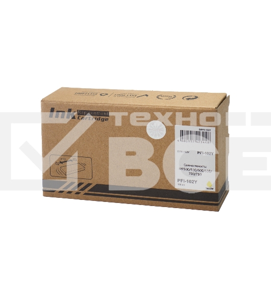 Картридж струйный Sakura 0898B001 (PFI-102Y) для Canon, желтый, 130 мл.