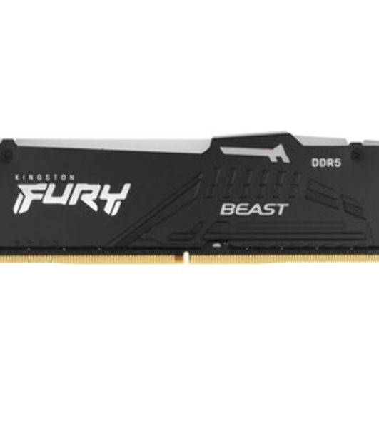 Оперативная память Kingston Fury Beast RGB, DDR5, 32GB (1x32GB), 6000 MHz, CL36, с радиатором, RGB, черный